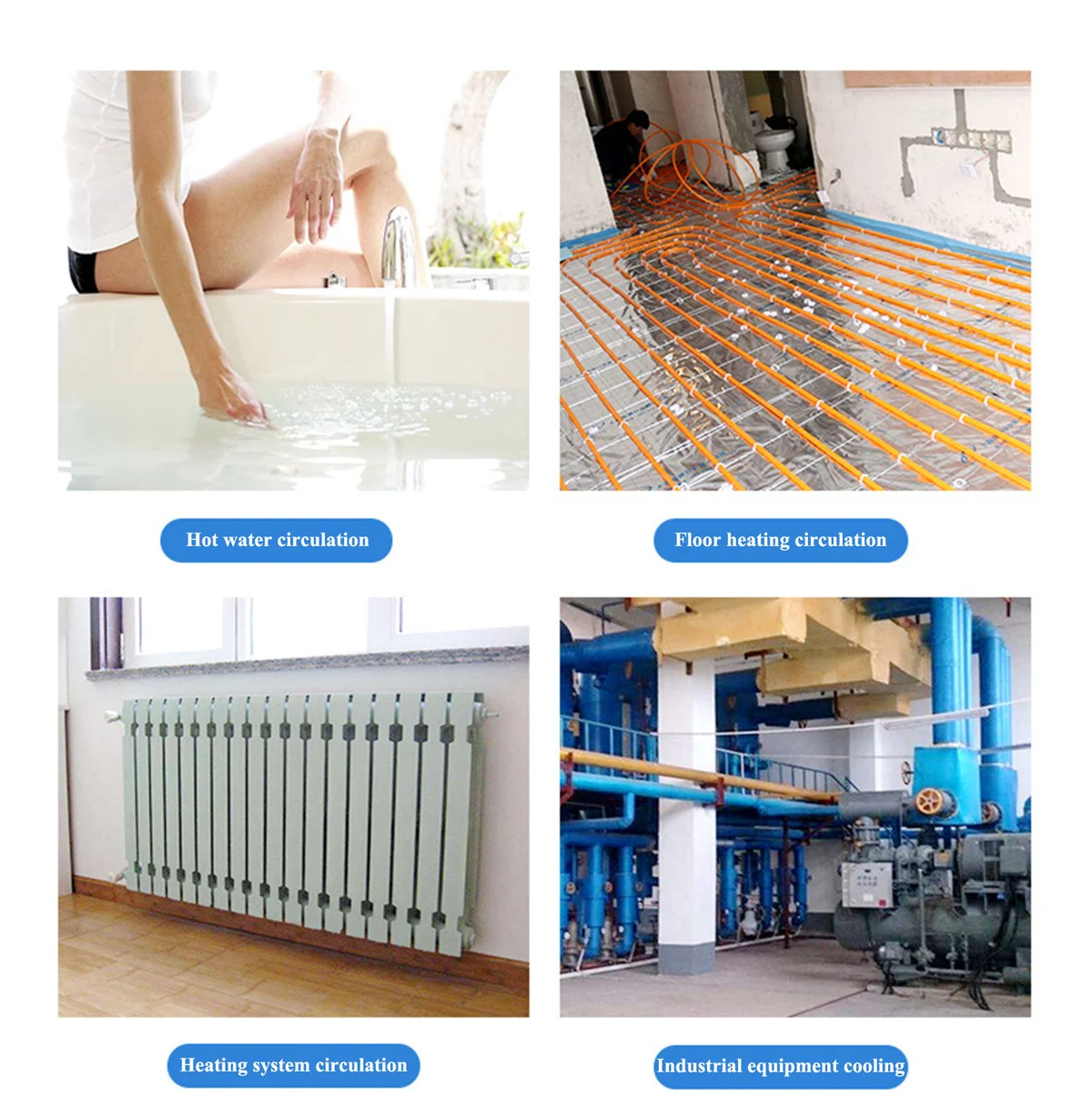 100W Household heating hot water circulation pump to warm the ultra-quiet booster pump Central Heating Boiler air conditioner