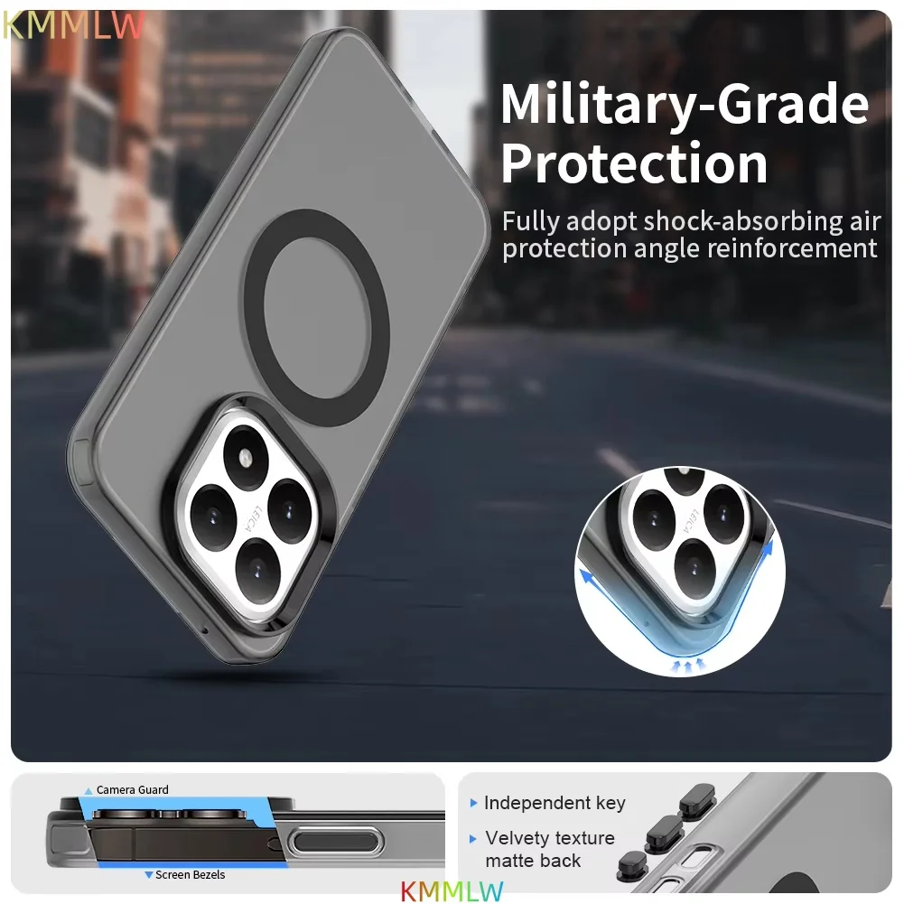 Candy Colors Transparent Magnetic Wireless Charging Case, Back Shell Coque