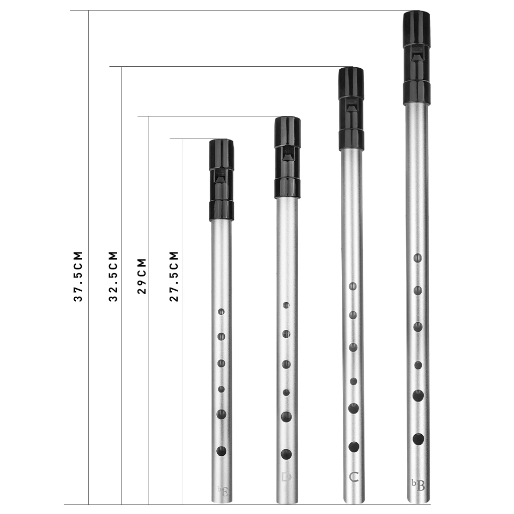 6 Hole Flute C/D/bE/bB Key Metal Flute Instrument Irish Whistle Ireland Tin Penny Whistle Woodwind Musical Beginners Accessories irish whistle