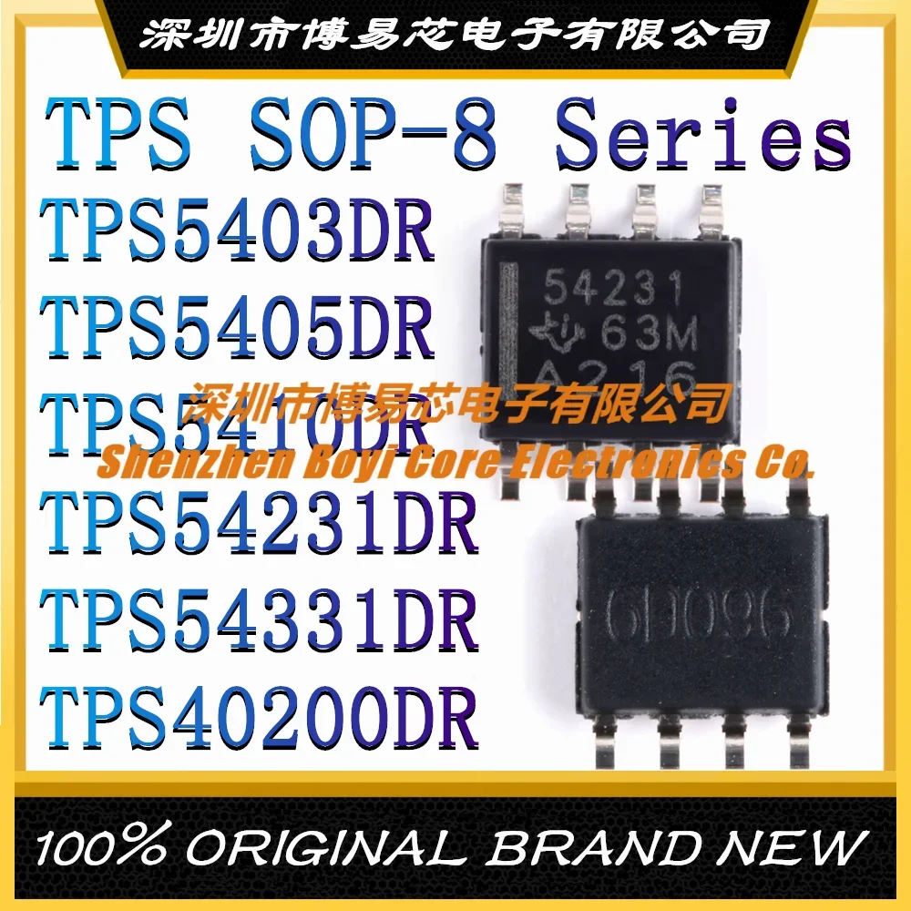 TPS5403DR TPS5405DR TPS5410DR TPS54231DR TPS54331DR TPS40200DR New original authentic IC chip SOP-8 10 100pcs tps54331dr soic 8 smd 570 khz switching regulators 28 v