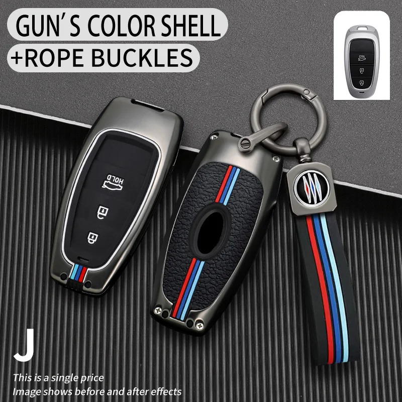 Nuova custodia per chiave a distanza per Auto per Hyundai Santa Fe Tucson 2022 NEXO NX4 Atos Prime Solaris 2021 4 5 pulsanti accessori Auto - S8bceb9a9cfc44d05939e6a3ce4aa73366