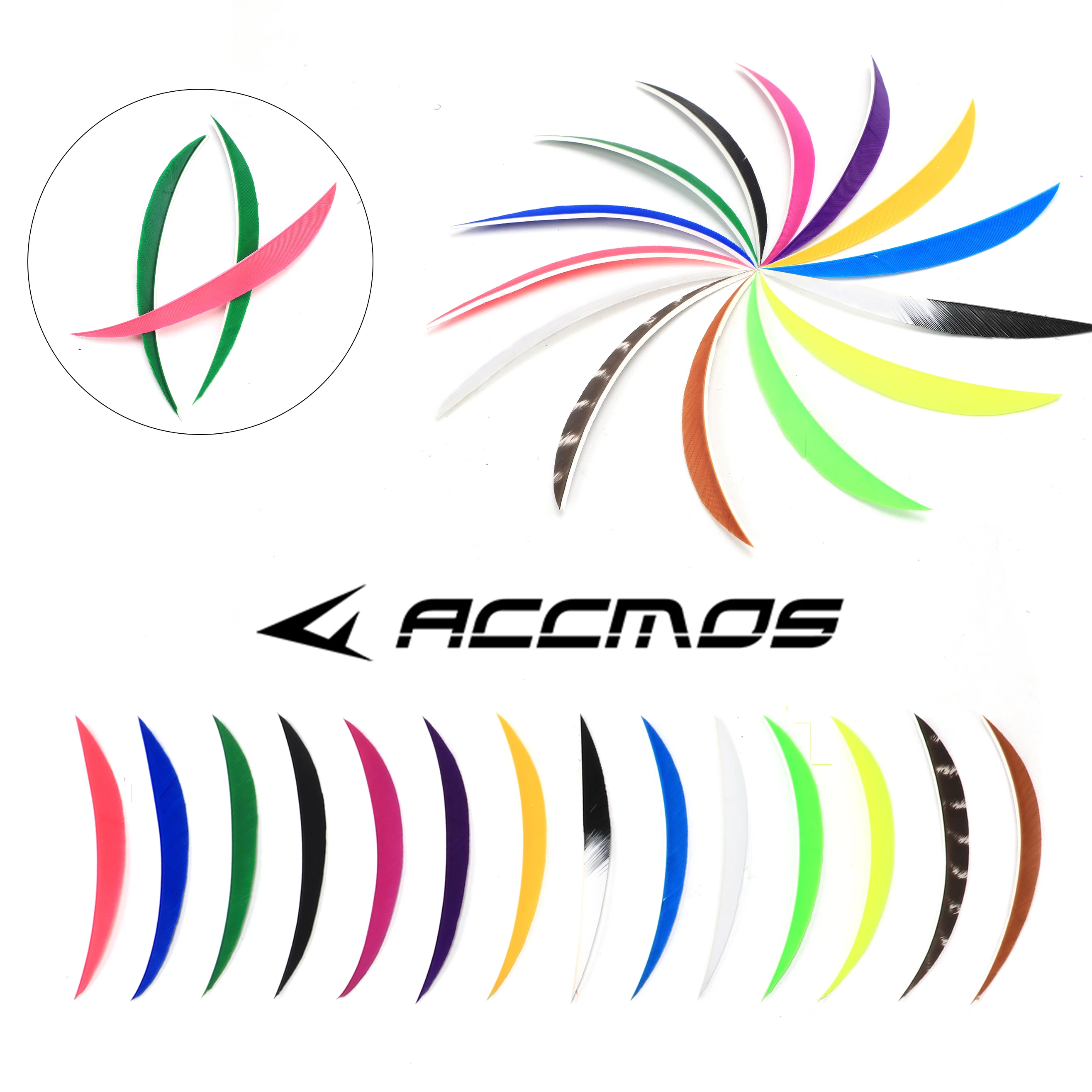 Archery Arrow Feathers 50pcs 5 inch Ultra Narrow Banana Fletching Arrow Feathers Vanes Real Natural feather Turkey Feather Archery Accessories
