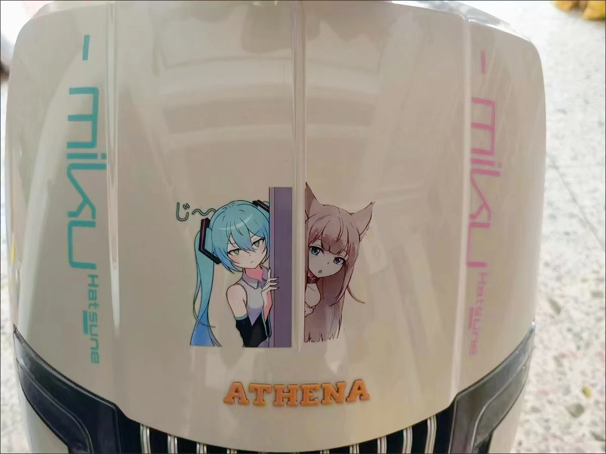 애니메이션 하츠네 미쿠 반사 자동차 스티커 섀시 컴퓨터 전기 자동차 수하물 구획 귀여운 스티커 어린이 장난감 선물