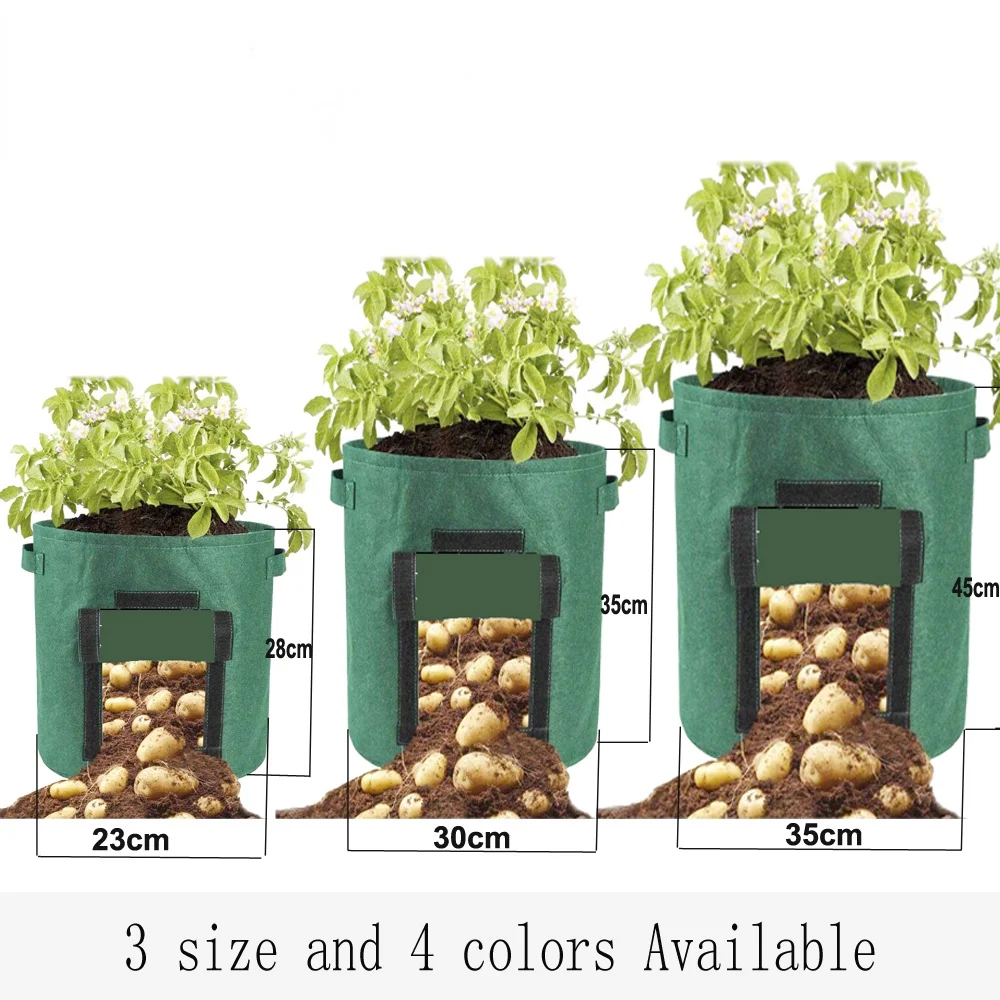 

Breathable Plant Grow Root Bag Planting Pouch for Vegetable Potato Tomato Moisturizing Jardim Yard Vertical Garden Grow Bag Pots