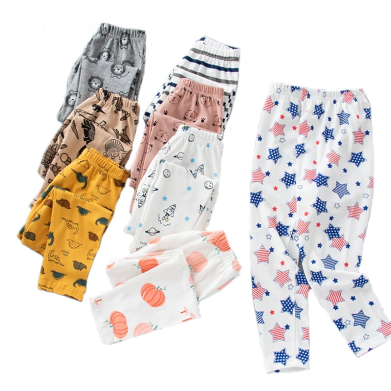 Children's Pajamas Pants Boy Cotton Underwear Sleepwear Xxx Boys and Girls Kids Pajamas Spring Autumn Winter Cartoon Bottoms