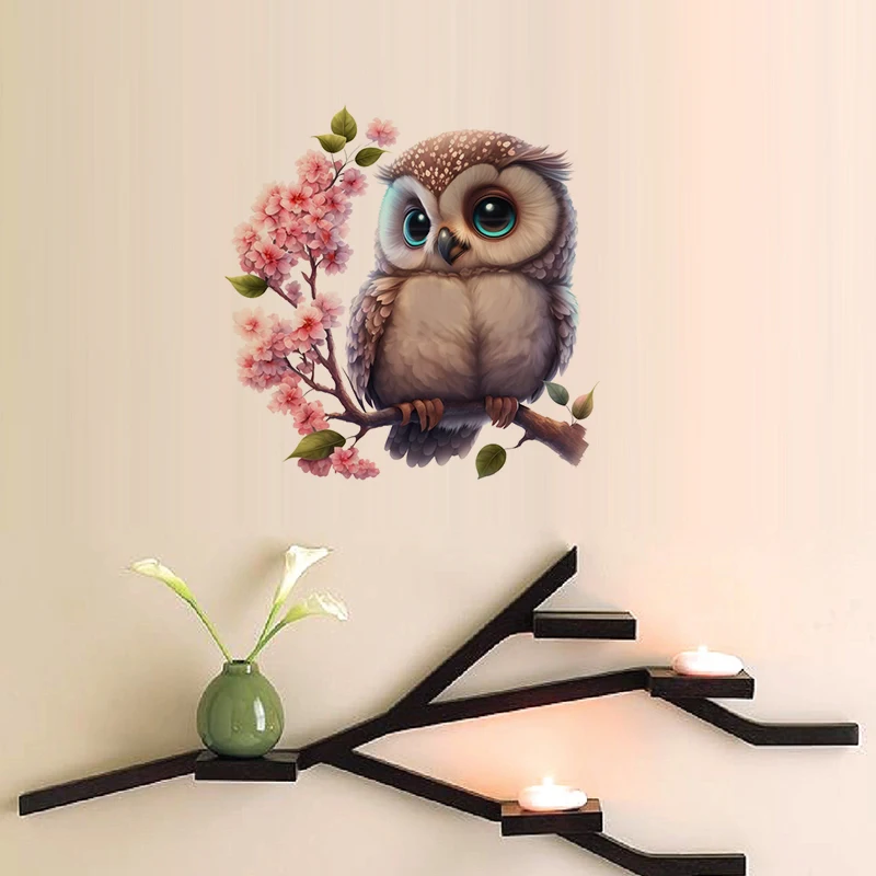 Cartoon Owl Wall Sticker Kids Room Home Decoration Mural Living Room Wallpaper wall stickers wall sticker