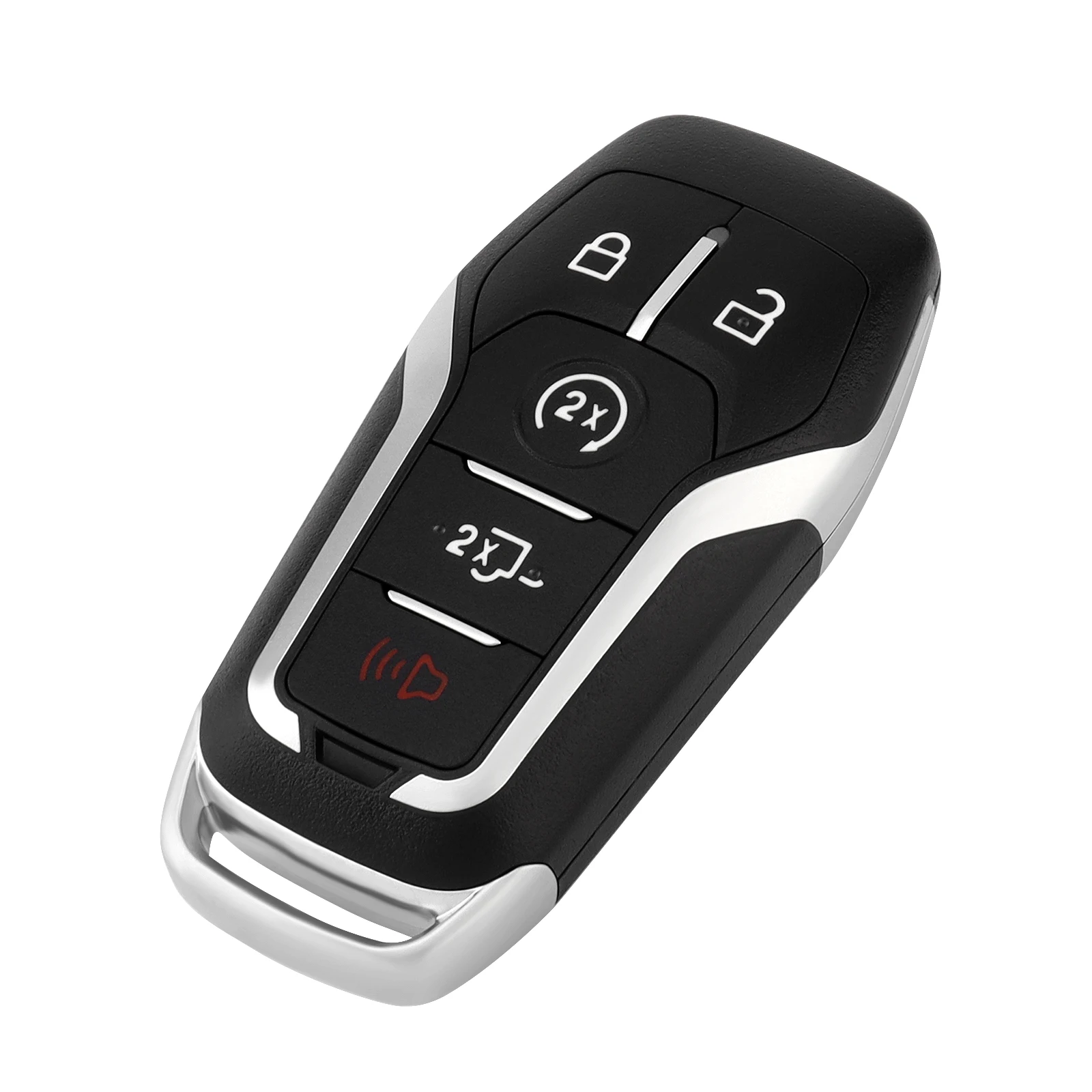 Replacement Key Fob Shell For Ford F150/F250/F350 2017-2022 – 5-Button Silver Case (No Electronics)