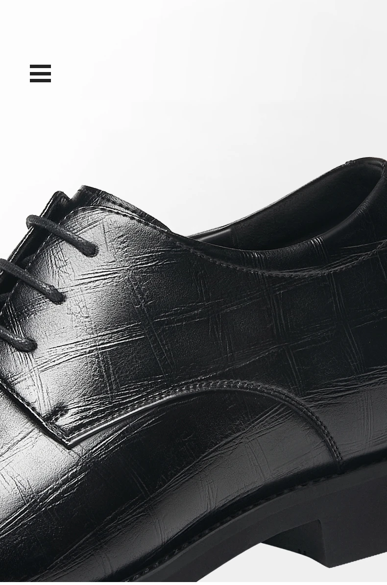 Echtes Leder Dicken Sohlen Männer Aufzug Schuhe 3/6/8 CM Höhe Erhöhen Lift Männer Formale Oxford Schuhe für Business Hochzeit Party – Detail 11