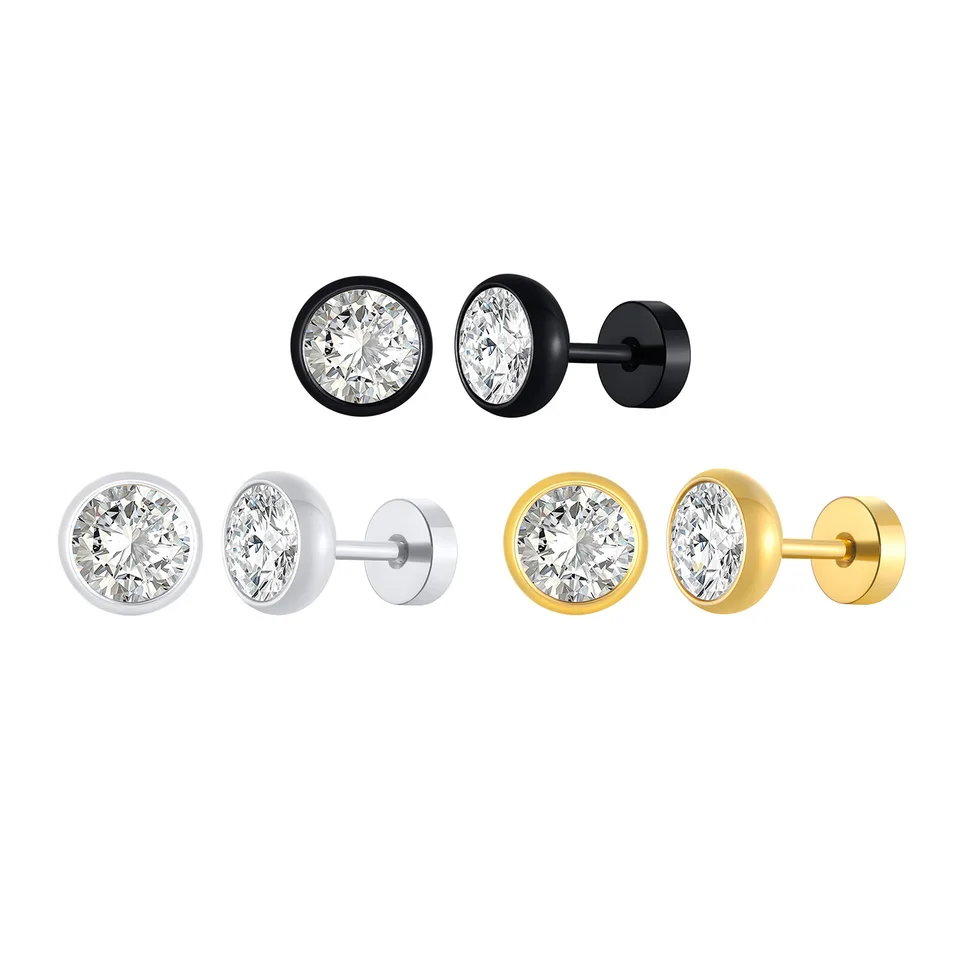 Orecchini in Argento 925 Punto Luce Quadrati 5mm Zirconi Brillanti Uomo Donna - Idee Preziose Vendita Online di Orologi - Gioielli - Articoli da Regalo