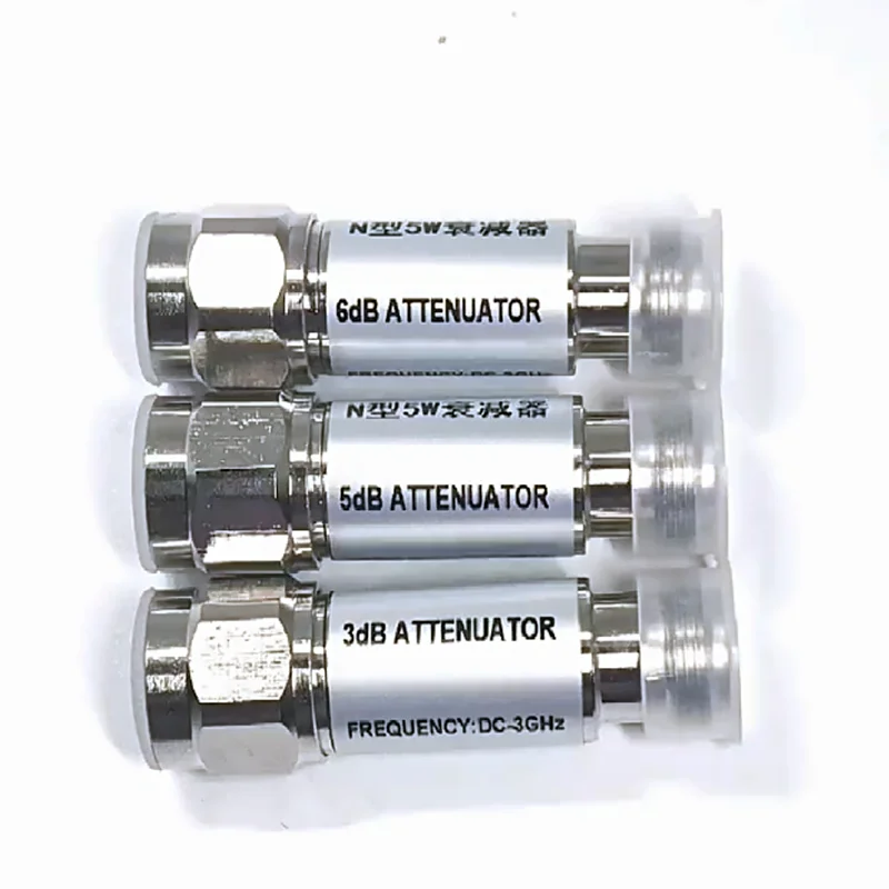N 타입 고정 감쇠기 2W 5W DC-6GHz N-J-K 동축 RF 감쇠기 3/5/6/10/15/20/30/40dB N 커넥터