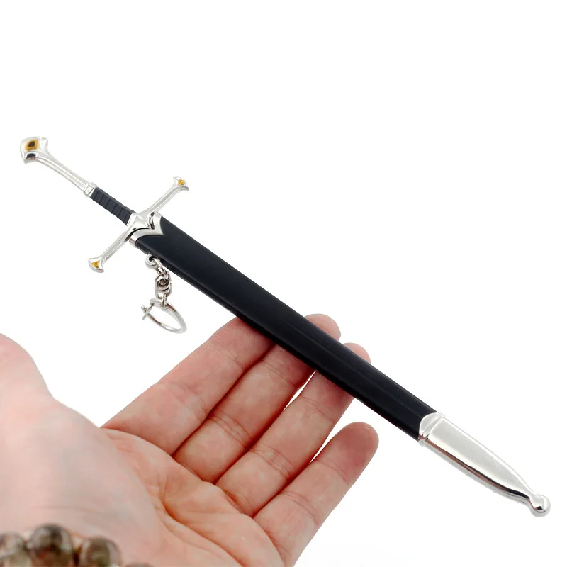 22cm Elves Aragorn Narthil Medieval Movies TV Metal Material Weapon Katana Samurai Sword Showpiece Ornament Crafts Gift Toy Game 5