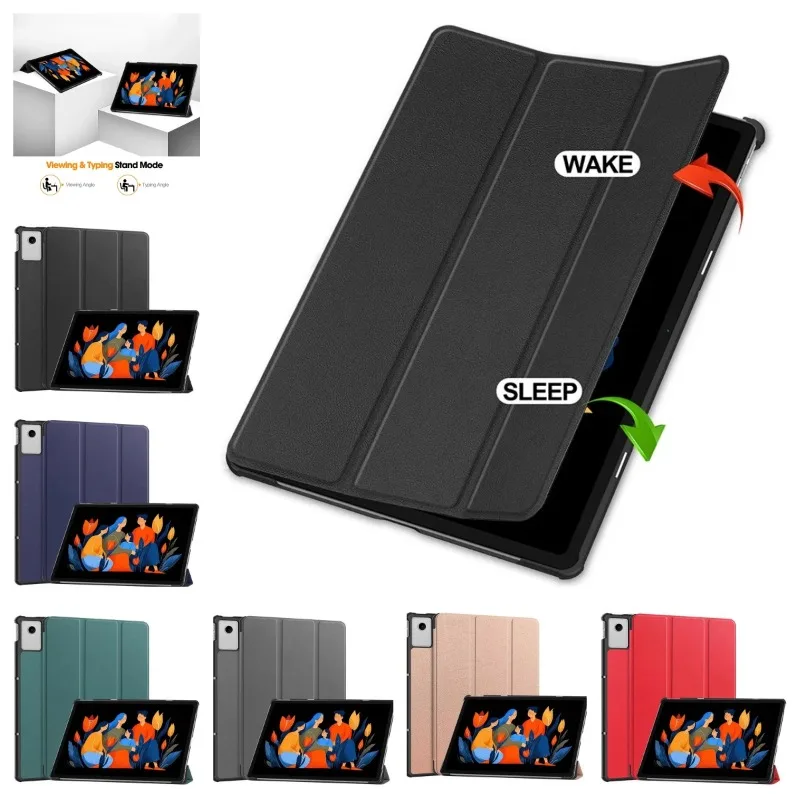 Premium Leather Triple Fold Magnetic Cover with Auto Sleep