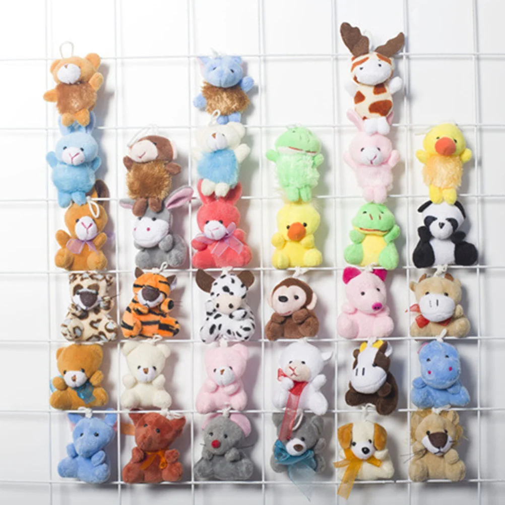 

Mini Animal Plush Toy Small Stuffed Animal Hanging Ornament Keychain Bag Car Pendant Key Charms For Kids