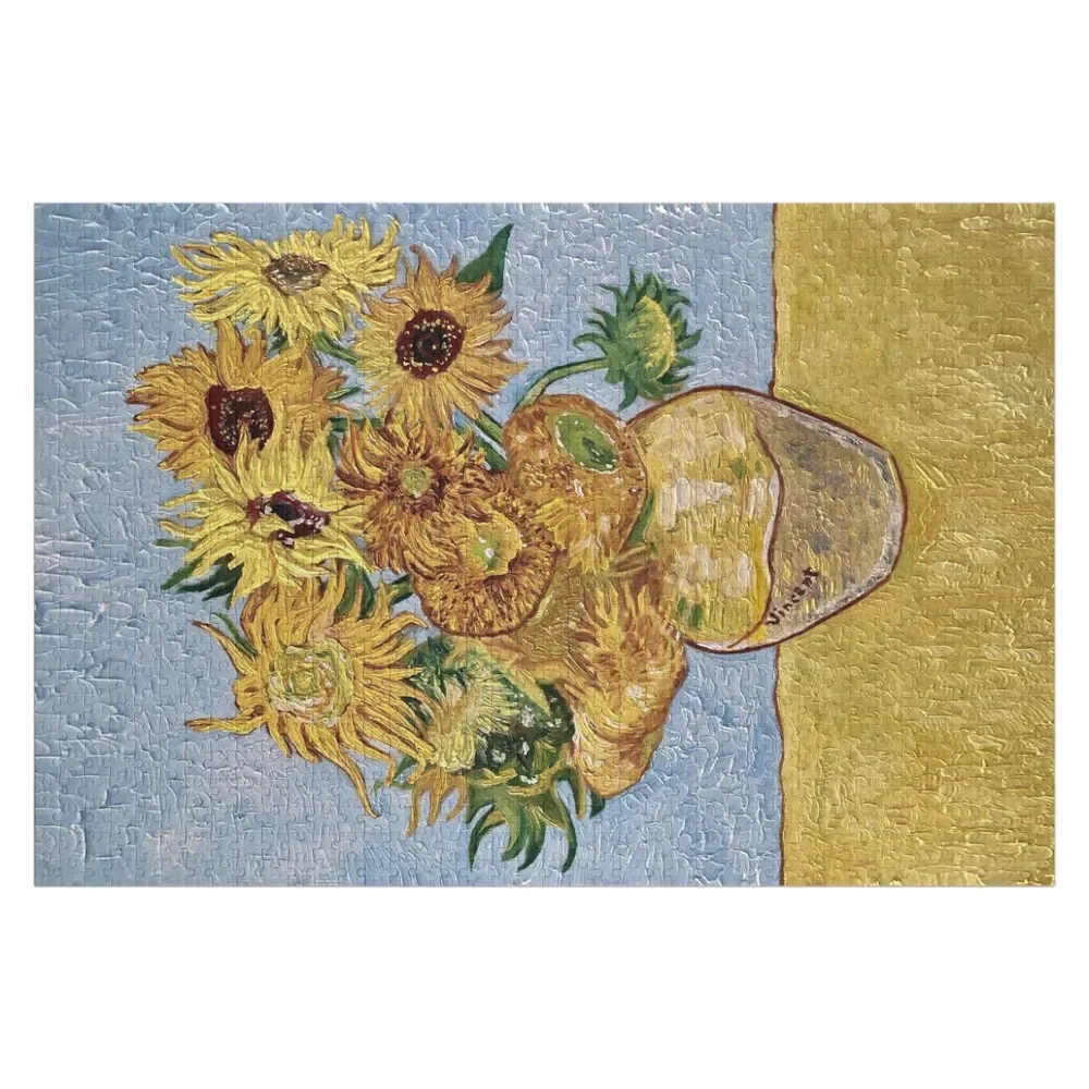 

Replication of Van Gogh's Sunflowers by Rachael Garcia Jigsaw Puzzle Personalized Baby Toy Customizable Child Gift Puzzle