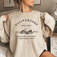 Wizard Book Shop Sweatshirt HP Sweater Magic Wizard Hoodies Women Long Sleeve Sweatshirts Book Nerd Pullover Fans Gift Hoodie 1