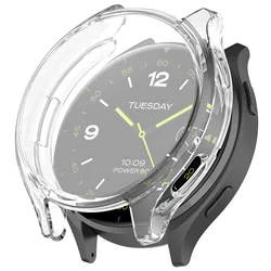 Premium Full Cover Protective Case with Soft TPU Screen Protector for Xiaomi Watch 2 (Transparent)