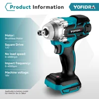 18V Brushless Electric Wrench 1/2 inch Rechargeable Cordless Impact Wrench Power Tools for Makita 18V Battery Without Battery 2