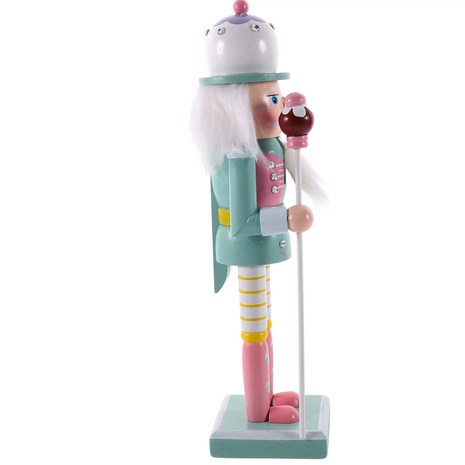 

Christmas Nutcracker Figurine Wood Nutcracker Soldier Christmas Ornament Xmas Desktop Decoration 25x7.5x7cm