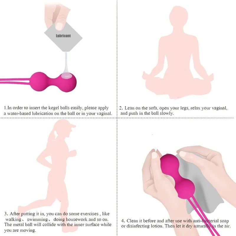 Kegel Balls Tighten Vagina Muscle Trainer for Women Pelvic Floor Muscles Strengthen Adult Silicone Sex Toys