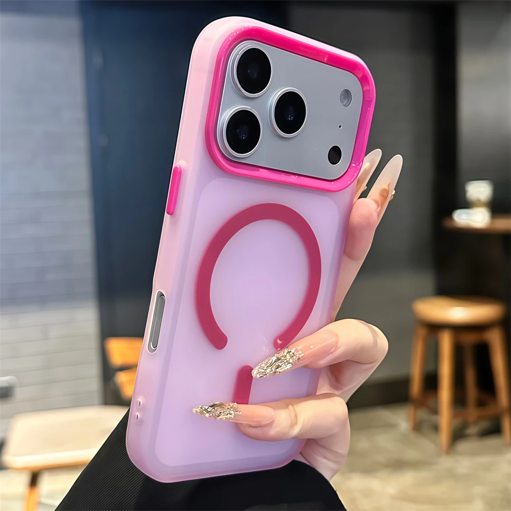 Dopamine Original Orange Magnetic Matte Case with Translucent Frosted Cover