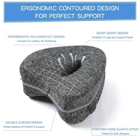 Memory Cotton Leg Pillow Hollow Heart Pregnancy Side Sleeper Sciatica Orthopedic Sciatica Back Hip Relief Pillow For Bed, Sofa 2