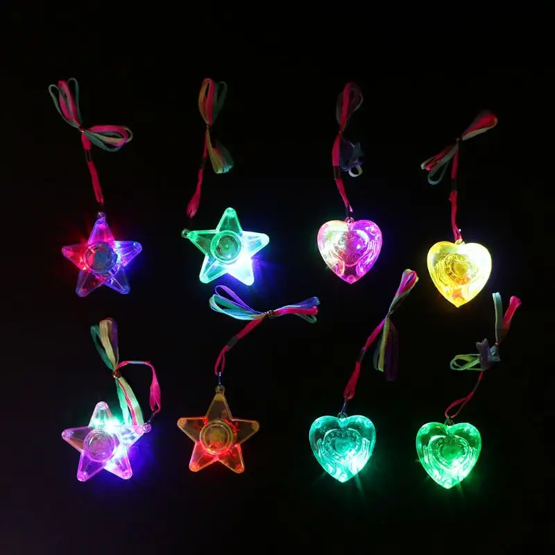 

77HD Luminous Necklace Charm Pendant with Hanging Rope for Creative New Year Gadget T
