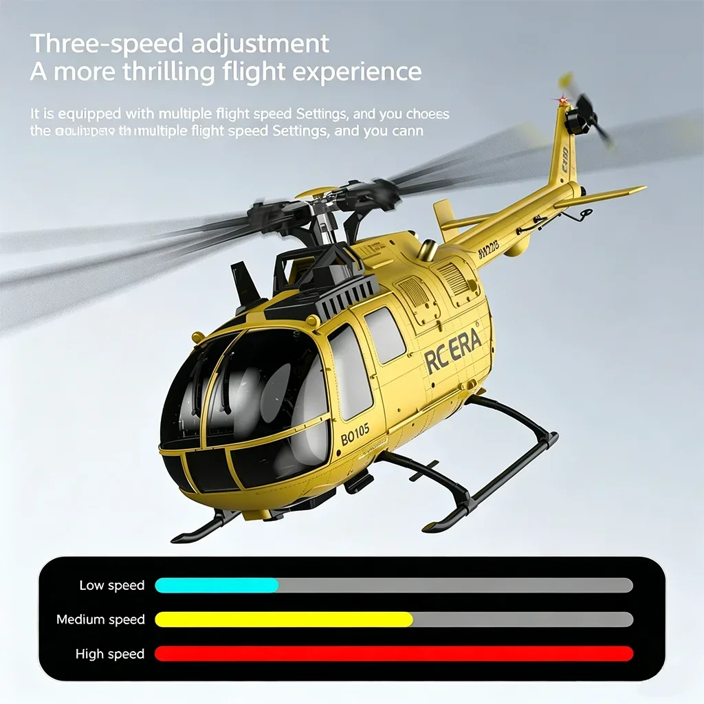RC ERA C180 RC Helicopter 2.4G 6-Aixs Gyroscope 6CH Altitude Hold Optical Flow Brushless Remote Control Helicopter Toys For Kid - 5