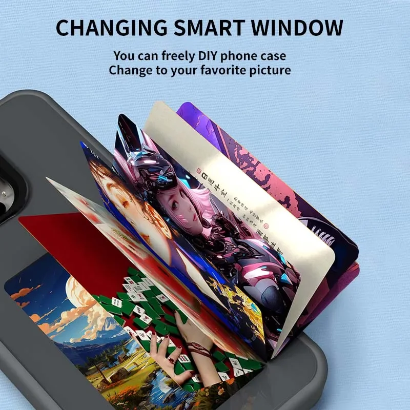 E-Ink Display Smart NFC Refresh Phone Case - DIY Back Display Protection, Battery-Free
