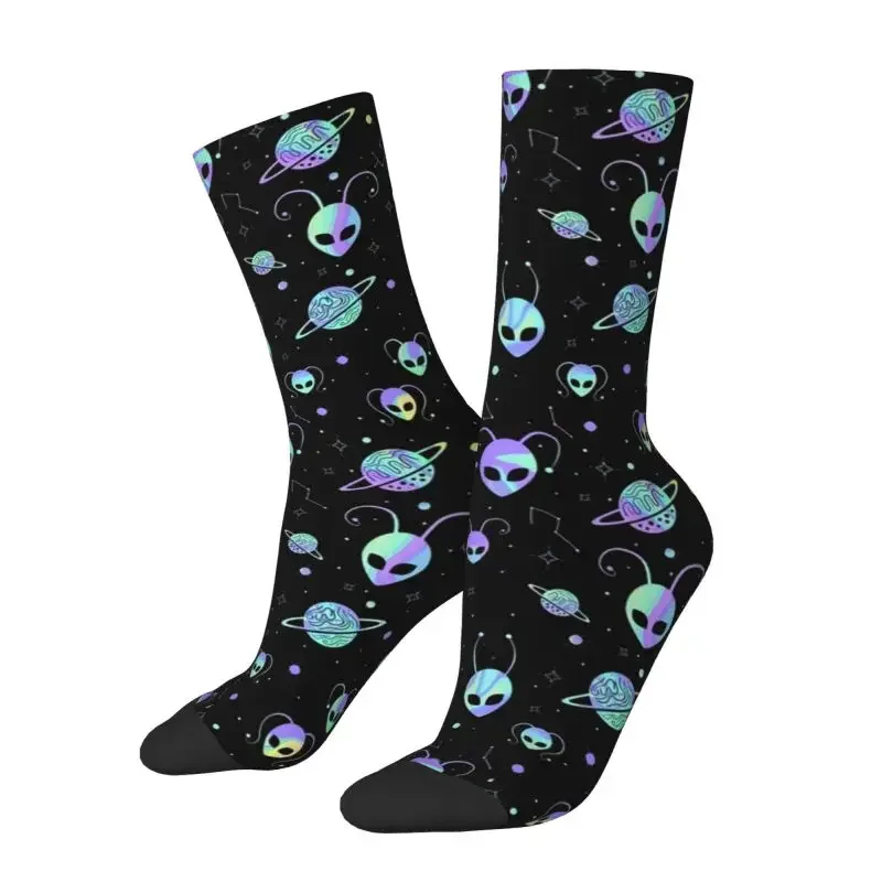 

Universe Planet Stars Aliens Dress Socks Mens Womens Warm Funny Novelty Cosmos Crew Socks