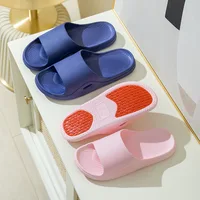 Adult Home Slippers Simple Style Real Non-Slip Sole Slides Bathroom Slippers For Women Men Couples Four Seasons 2