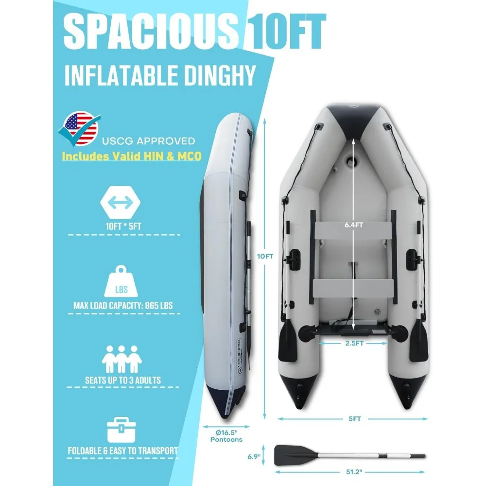 10ft Drop-Stitch Inflatable Dinghy 2