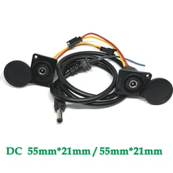 Electric Bicycle Charging Head Lithium Battery Output Line 60V Round Male and Female Base Dc2.1 / 2.5 Charger Plug Socket