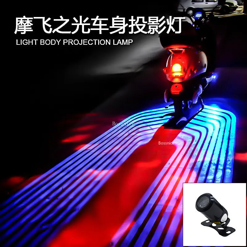 

2Pcs Automobile Motorcycle Floor Light Aluminum Alloy Angel Wings Multi-color Welcome Light Motorcycle Modified Carpet Light