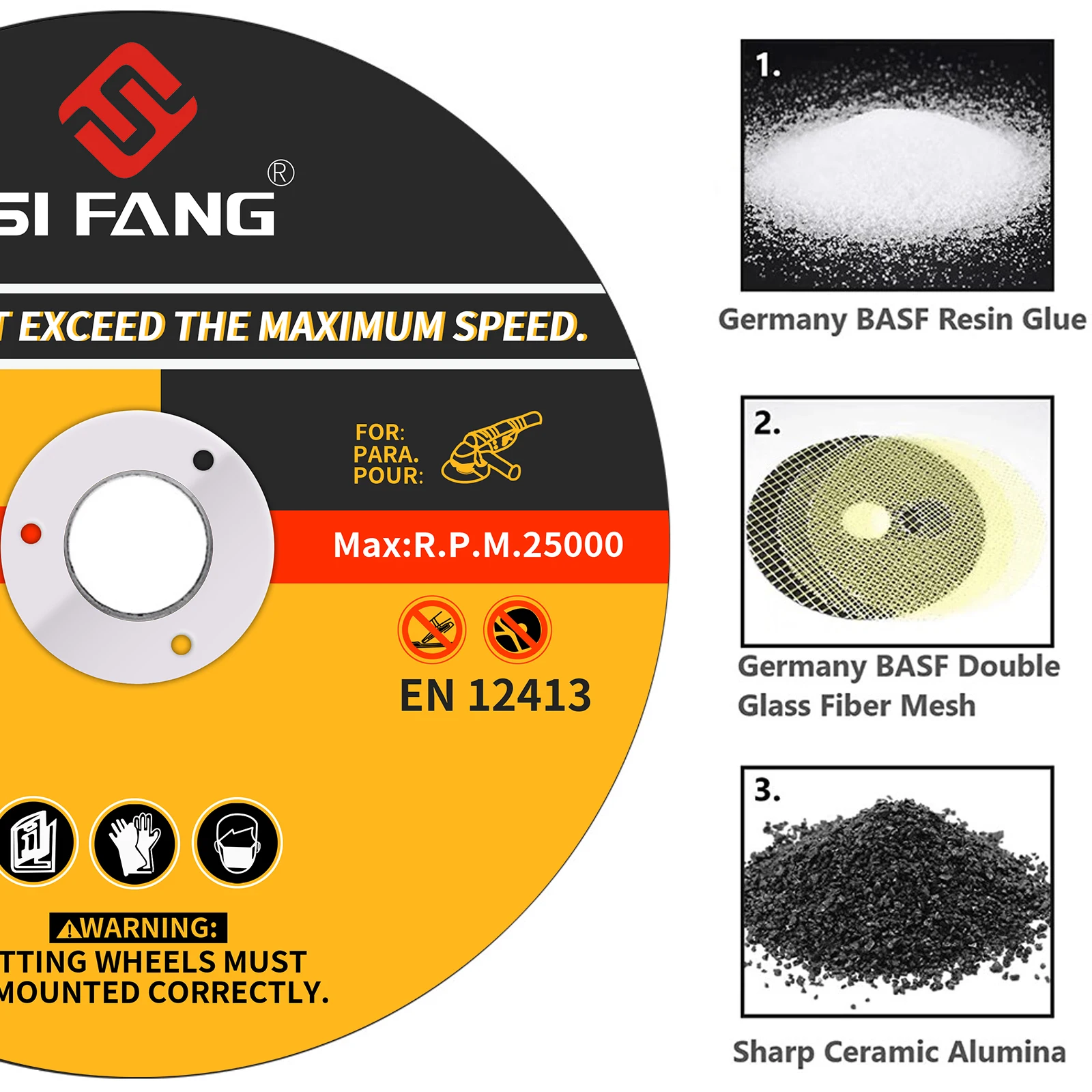 SIFANG 3/4.5/5 palec broušení kolo krájet pryč kol vnitřní průměr 10/22mm brousit disk řezací kolo disk pro úhel bruska