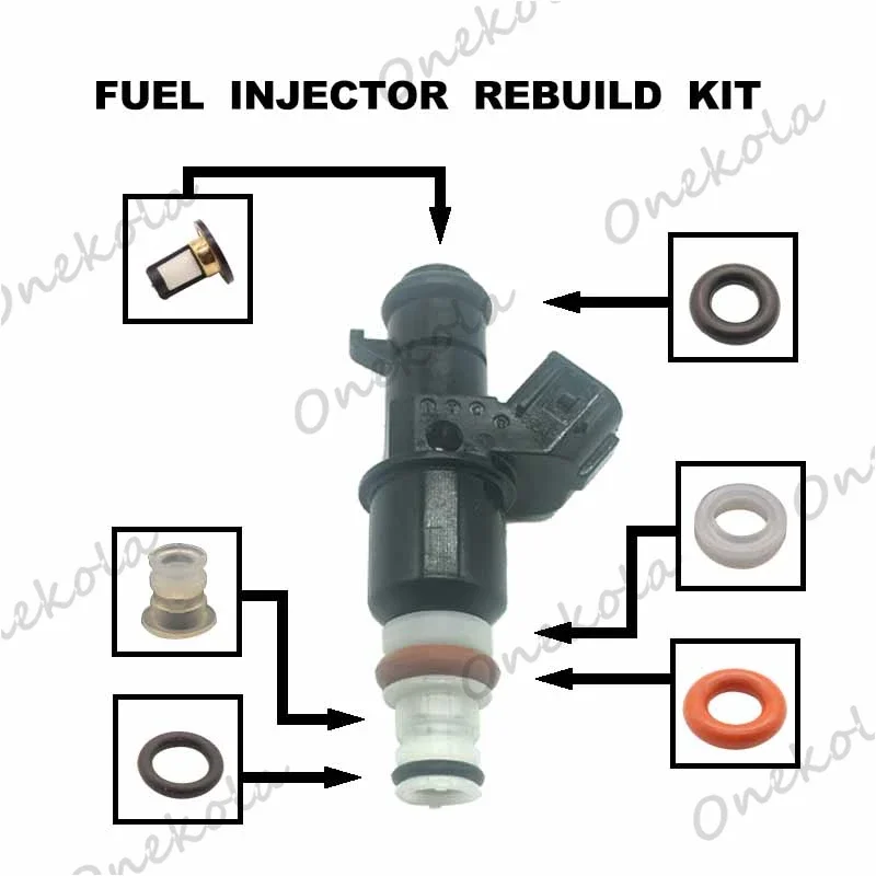 Fuel Injector repair kit Orings Filters for 2005-11 Honda Accord CR-V Element 2.4 16450-RAA-A01