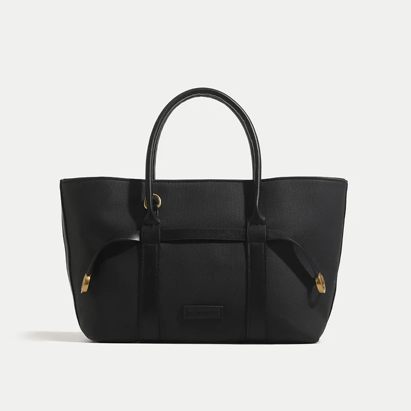 NEW Luxury Large Capacity pu Leather Tote Bag Women's Handbag Soft nylon Material Open Style Neutral Minimalist Trend