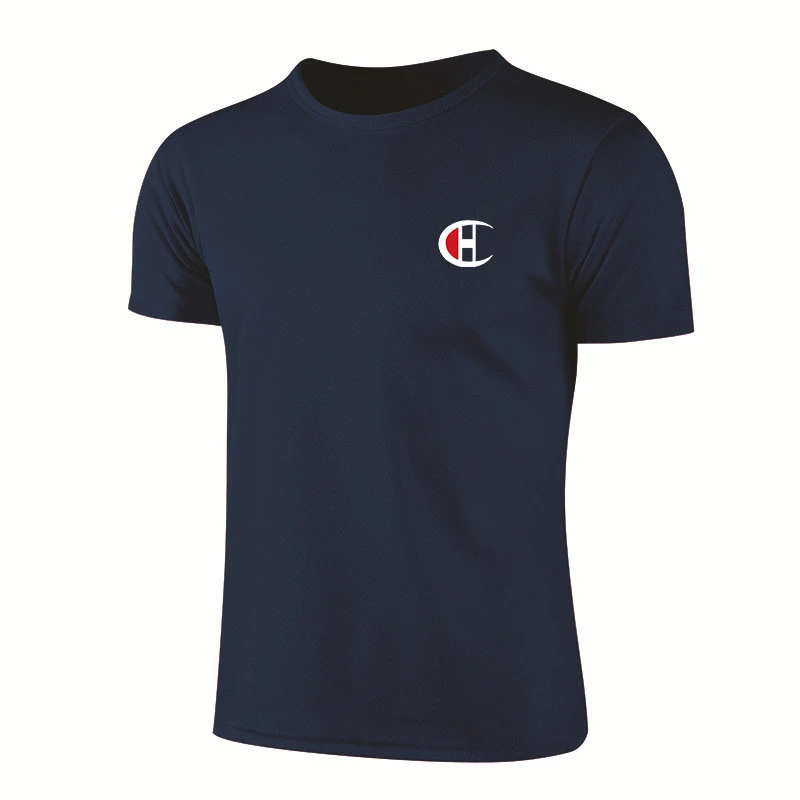 Women Men Quick Drying Short Sleeve Tees Summer Gym Running O-Neck T-Shirt Training Exercise Gym Sport Blank Tops For Printing