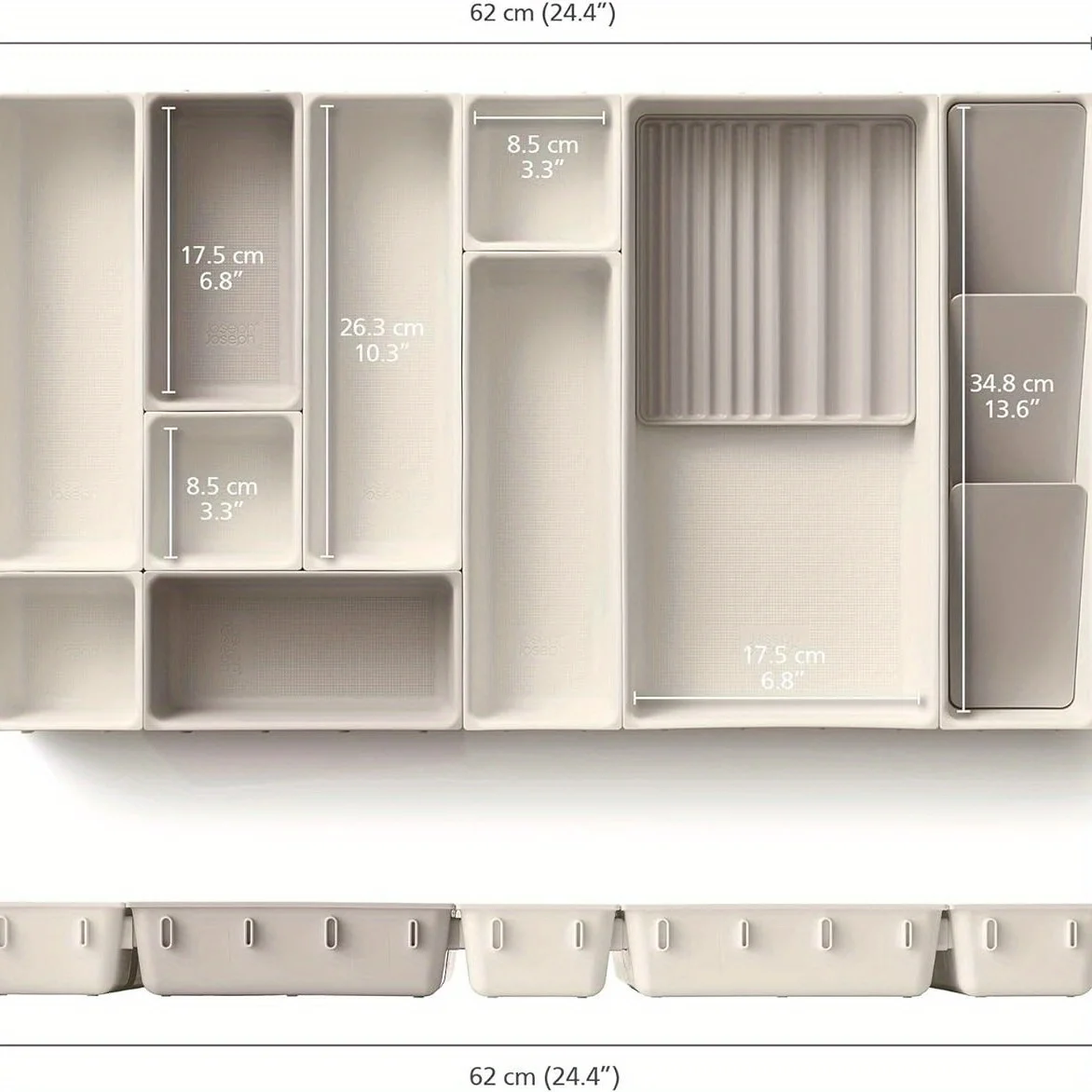 1 Set Creative Folding Plastic Drawer Organizer-Kitchen Utensil Storage and Versatile Cabinet Divider for Home,Desk Organization