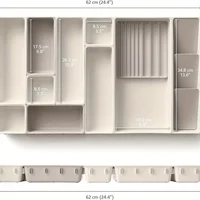 1 Set Creative Folding Plastic Drawer Organizer-Kitchen Utensil Storage and Versatile Cabinet Divider for Home,Desk Organization 2