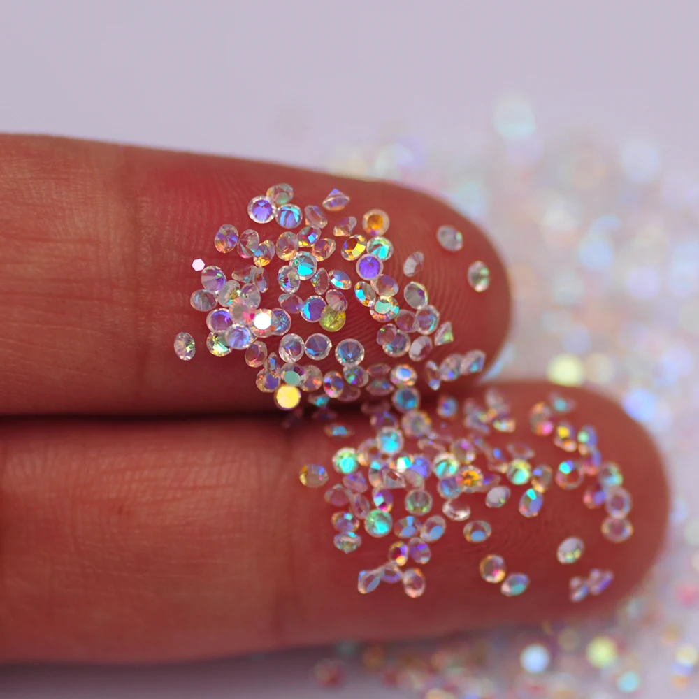 5000x Crystal 3D Nail Art Micro Zircon 1.2mm Mini Rhinestones DIY