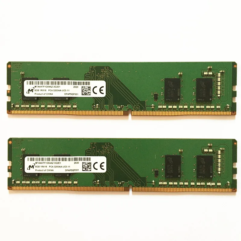 Micron DDR4 8GB RAM Memory UDIMM PC4-25900 3200MHz DDR4 8GB 1RX16