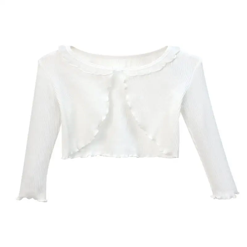 귀여운 캐주얼 코트 탑스 패션 어린이 의류 키즈 댄스 재킷 긴 소매 따뜻한 숄 가을 겨울 댄스 탑 연습용