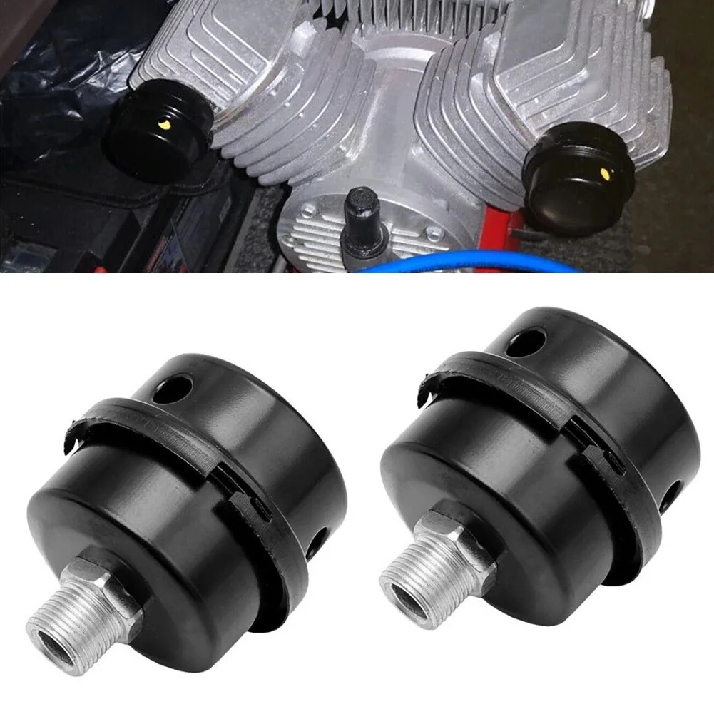 

2pcs 20mm Air Compressor Parts Metal Intake Filter Noise Muffler Silencer 1/2" Male Thread Replacement