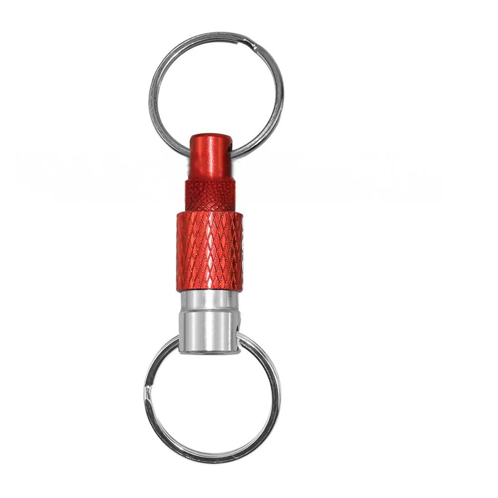 Befestigen Sie an Taschen für Outdoor-Aktivitäten ° Rotations-Schlüsselanhänger, Doppelring-Schnalle, hochfestes Aluminium, innovatives Design – Detail 30