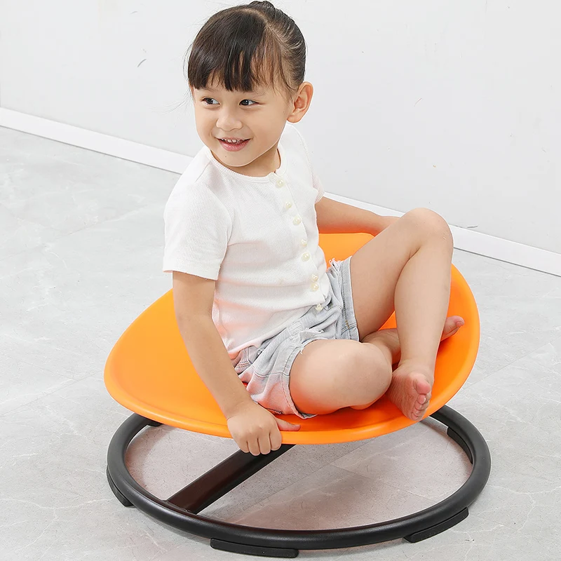 Kids Swivel Chair Sensory Integration Balance Training Toys Carousel Spin Sensory Chair Training Body Coordination Non-Slip