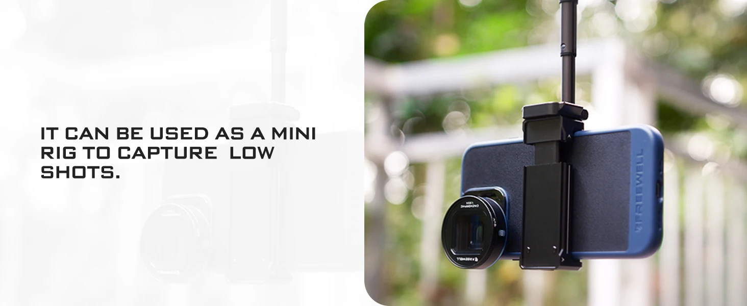 Versatile Bluetooth Smartphone Selfie Grip with ARCA Standard, Cold Shoe Mount f