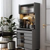 Exquisite Luxury Kitchen Cabinets Modern Design Closet Storage Cabinets Coffee Drawers Cocina Integral Nordic Furniture CM50CG 3