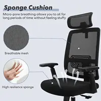 New Ergonomic Mesh Adjustable Lumbar Support Office Chair 120°Tilt High Back Comfortable Computer Chair with Soft Flip Up Arms - Image 6