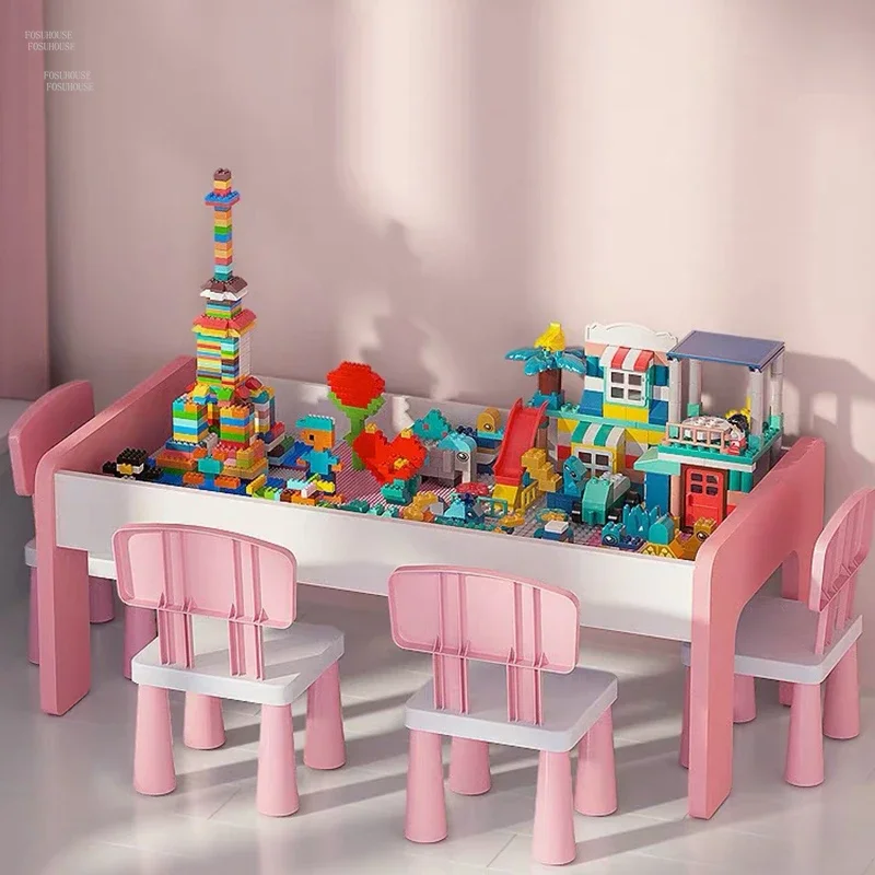 Tavoli per bambini tavolo multifunzione da costruzione di grandi dimensioni  ragazzi assemblati scrivania giocattolo educativo scrivanie per bambini a  casa - AliExpress