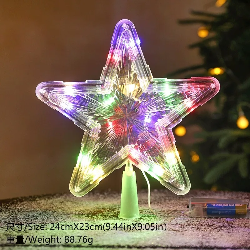 15cm LED Shining Star Christmas Decoration with Warm White Lights